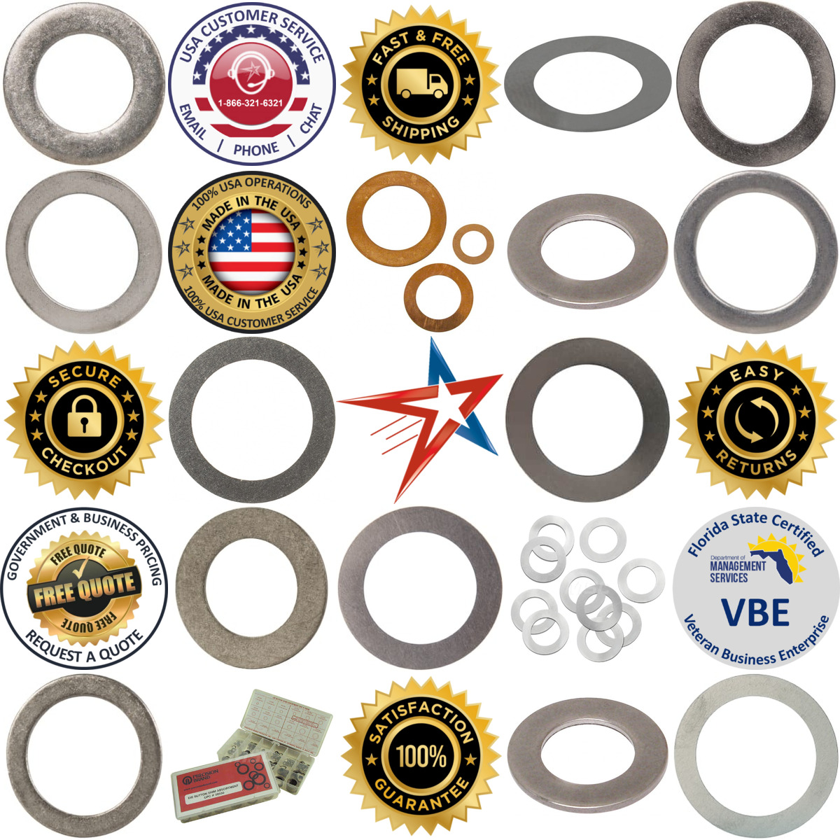 A selection of Round Shims products on GoVets