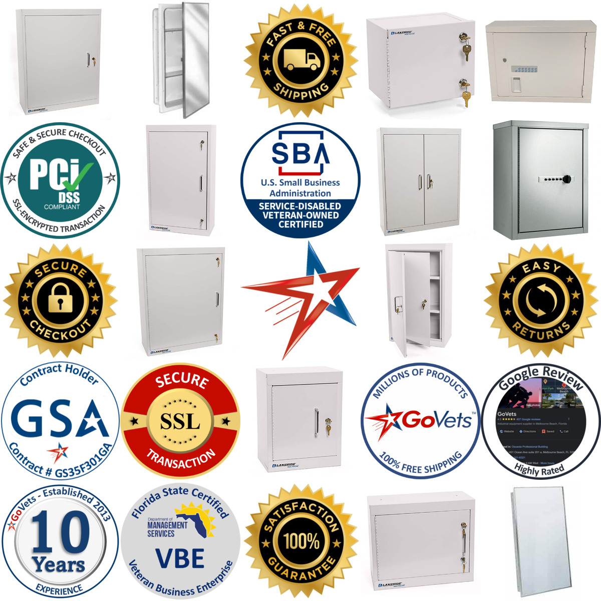 Millions of Products A selection of Medicine Cabinets products on GoVets