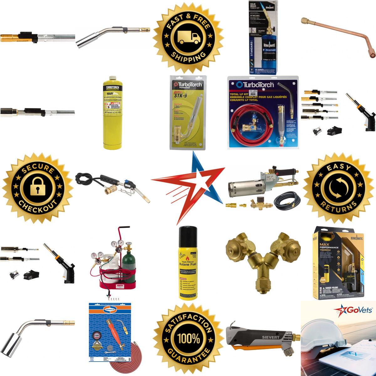 A selection of Propane and Mapp Torches products on GoVets