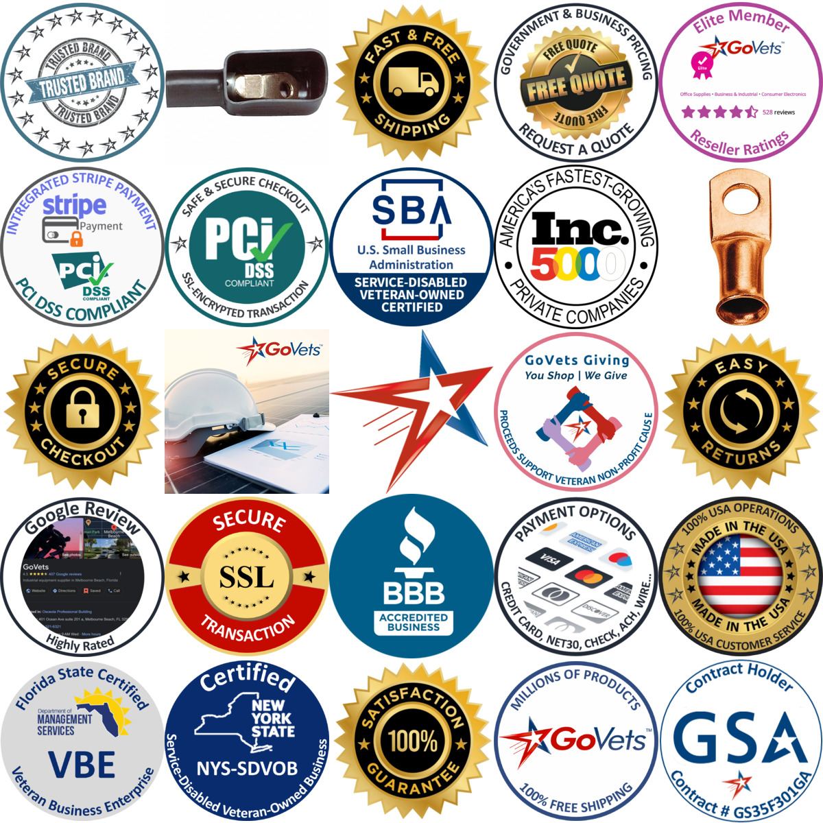 Millions of Products A selection of Welding Cable Lugs products on GoVets