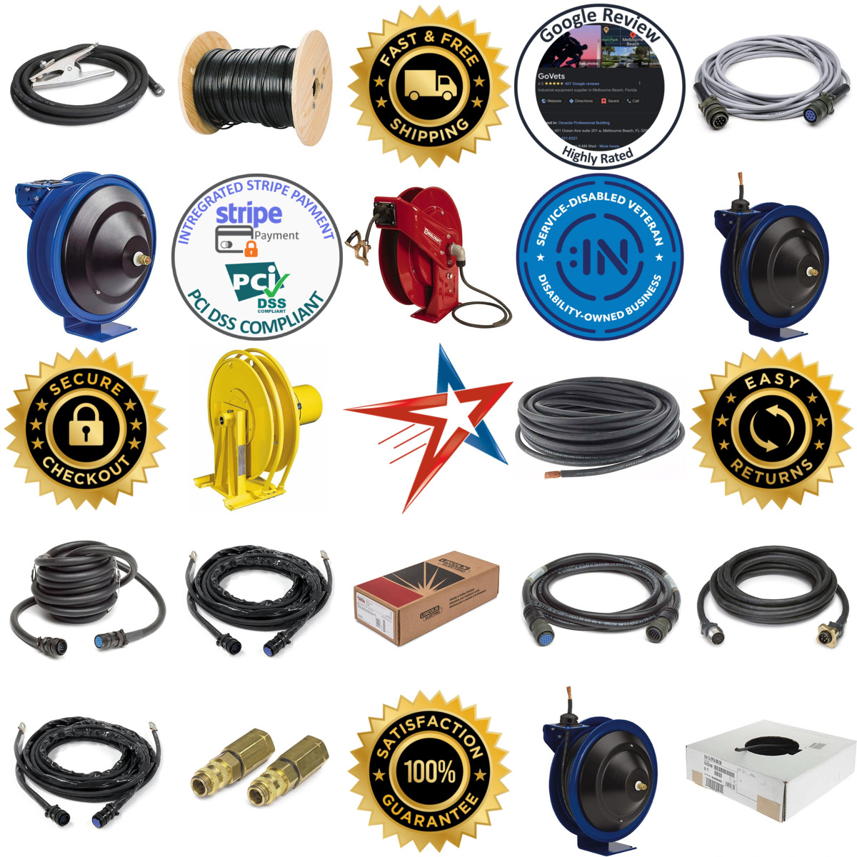 A selection of Welding Cables and Cable Reels products on GoVets
