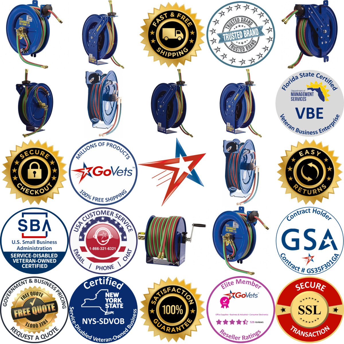 A selection of Coxreels products on GoVets