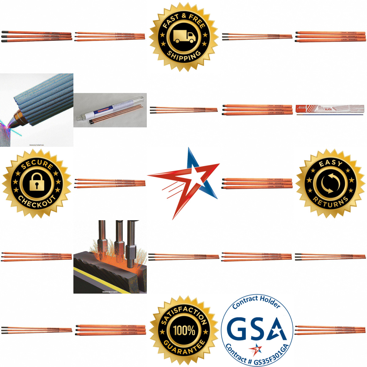A selection of Air Carbon Arc Cutting and Gouging Electrodes products on GoVets