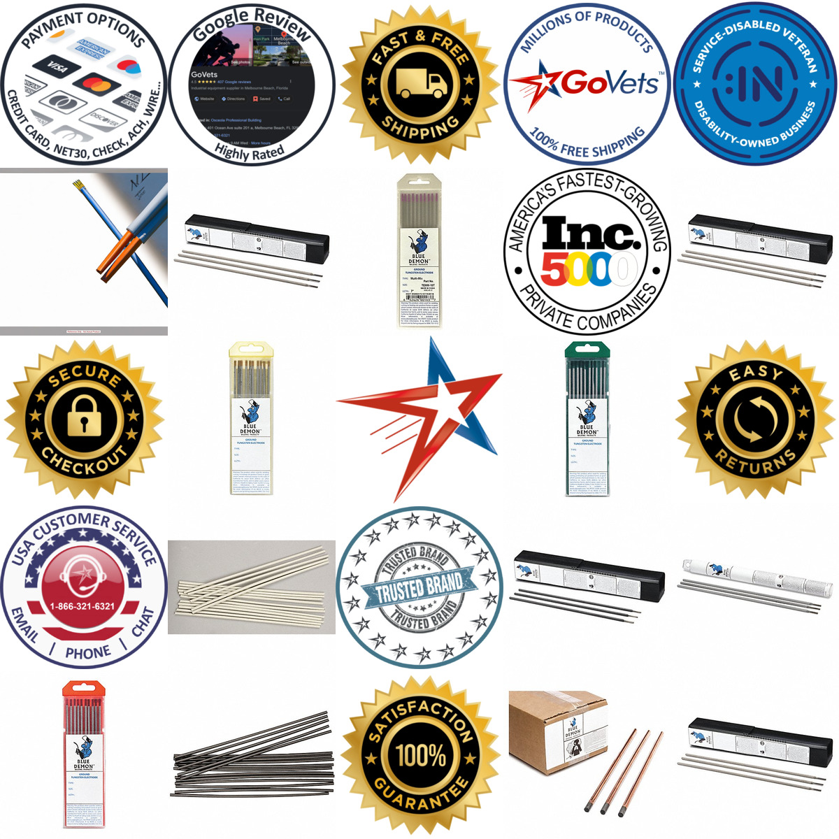 A selection of Arc Welding Rod products on GoVets