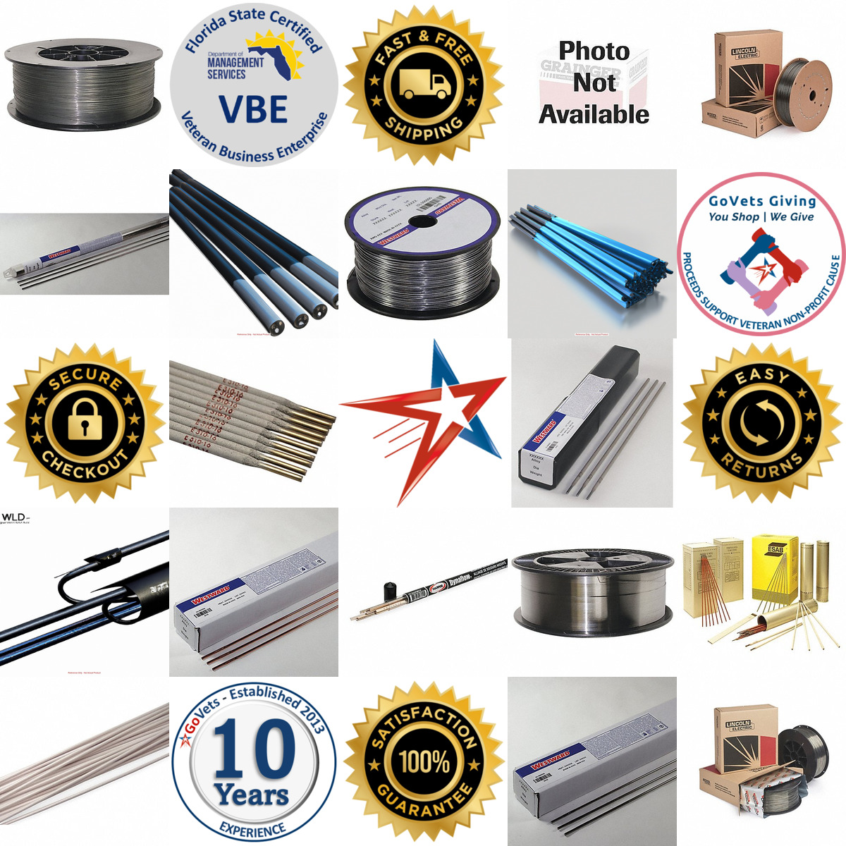A selection of Filler Metals products on GoVets