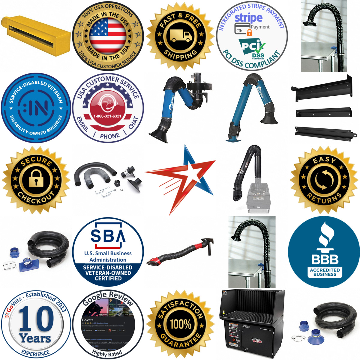 A selection of Welding Fume Extractor Kits and Accessories products on GoVets