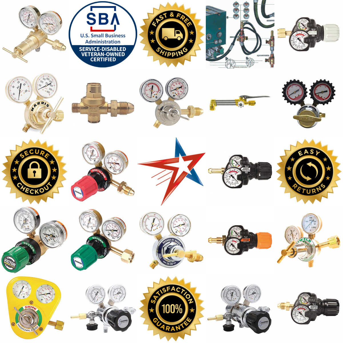 A selection of Welding and Industrial Gas Regulators products on GoVets