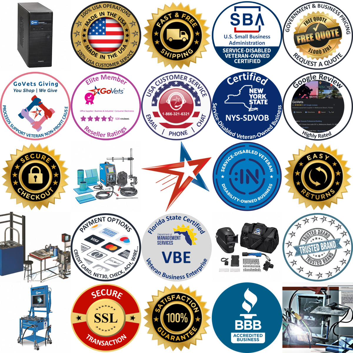 A selection of Welding Training Systems products on GoVets