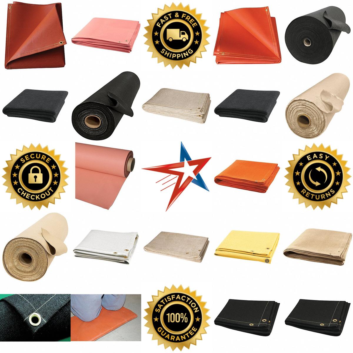 A selection of Welding Blankets Pads Wraps and Rolls products on GoVets