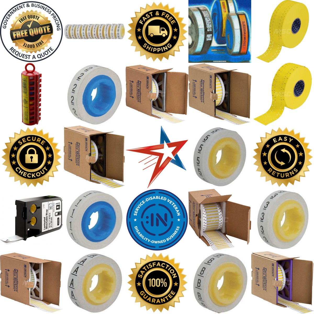 A selection of Wire Marker Tag Tape and Dispensers products on GoVets