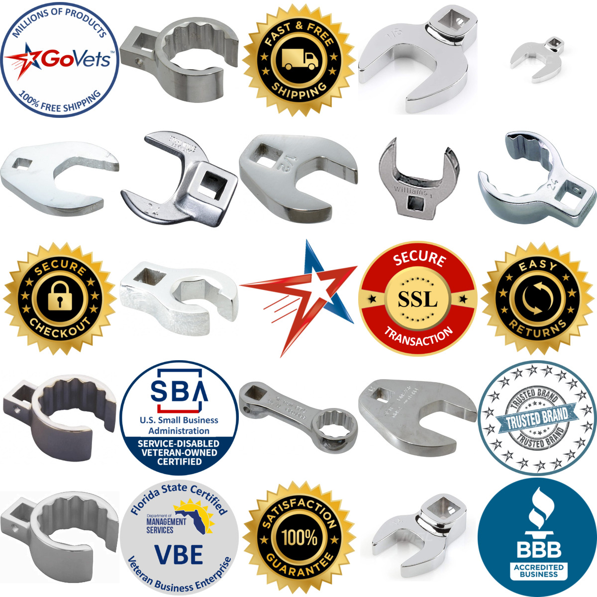 A selection of Crowfoot Wrenches products on GoVets