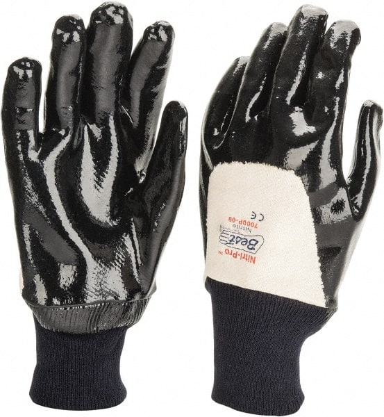 General Purpose Work Gloves: Medium, Nitrile Coated, Cotton & Jersey MPN:7000P-09