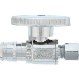 Jones Stephens 1/4 Turn Straight Supply Stop Valve Chrome Plated 1/2