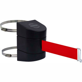 Tensabarrier®Warehouse Retractable Belt Barrier 15' Red Belt Black Case 897-15-C-33-NO-R5X-A