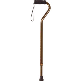 Drive Medical Offset Handle Walking Cane RTL10307 Aluminum Foam Grip Bronze RTL10307
