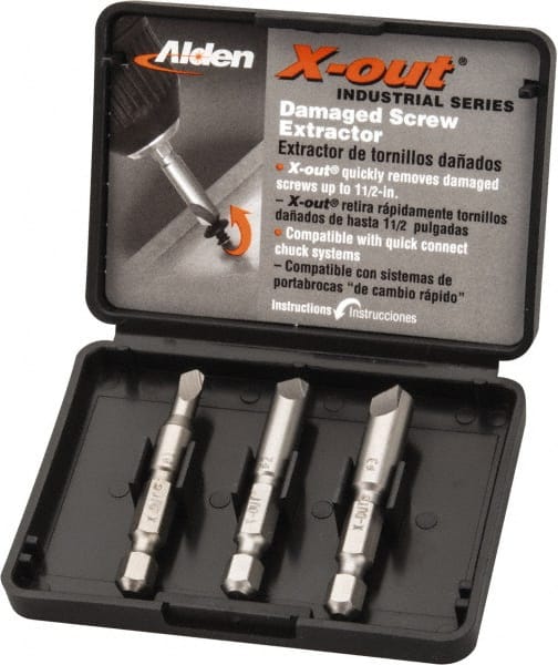 Quick-Connect Screw Extractor & Drill: 3 Pc MPN:3719P