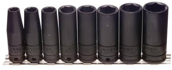 Deep Impact Standard Socket Set: 8 Pc, 3/8 mm Drive, 5/16 to 3/4
