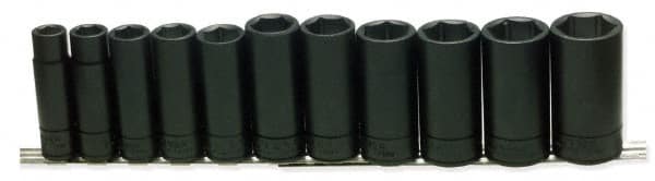 Deep Impact Standard Socket Set: 11 Pc, 1/2 mm Drive, 1/2 to 1-1/8