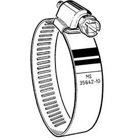 MS36SS All Stainless Military Worm Gear Hose Clamp 1-13/16