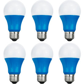 Sunlite® LED A19 Colored Light Bulb E26 Base 3W 45 Lumens Blue Pack of 6 40468-SU