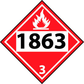 NMC™ Dot 1863 3 Placard Sign Rigid Plastic DL141BR