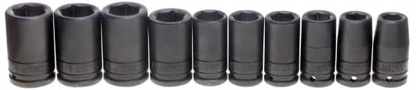 Deep Impact Socket Set: 10 Pc, 3/4 mm Drive, 3/4 to 1-5/16