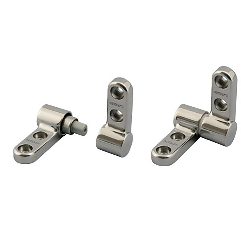 Specialty Hinges, Hinge Material: Stainless Steel , Hinge Type: Non-Mortise , Mount Type: Surface Mount , Finish: Mirror , Number Of Mounting Holes: 4.000  MPN:HG-JH14-50