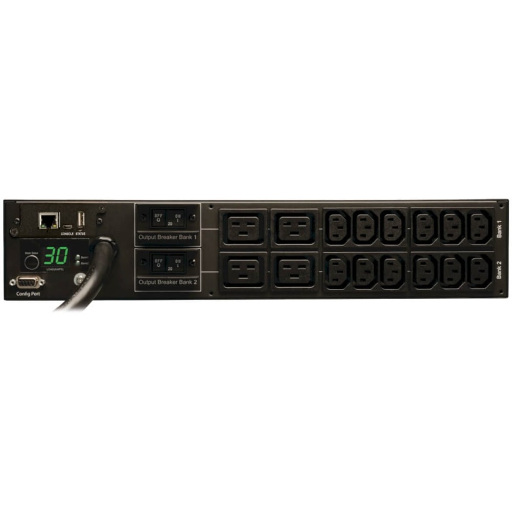 Eaton 5.5kW Single-Phase Monitored PDU with LX Platform Interface, 208/230V Outlets (12-C13 and 4-C19), L - PDUMNH30HV MPN:PDUMNH30HV