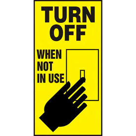 AccuformNMC™ Turn Off When Not In Use Label Adhesive Vinyl 3