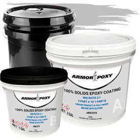 ArmorPoxy ArmorUltra Commercial Grade 100% Solids Epoxy 3 Gallon Pail Light Gray 330001