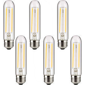 Sunlite® LED T10 Filament Light Bulb E26 Base 2W 160 Lumens 2200K Amber Pack of 6 41148-NS