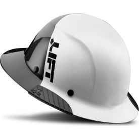 Lift Safety DAX Carbon Fiber Full Brim 50-50 White/Black HDF50C-19WC