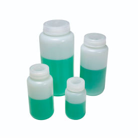 United Scientific™ Reagent Bottle Wide Mouth HDPE 1000ml Capacity Clear Pack of 6 33410