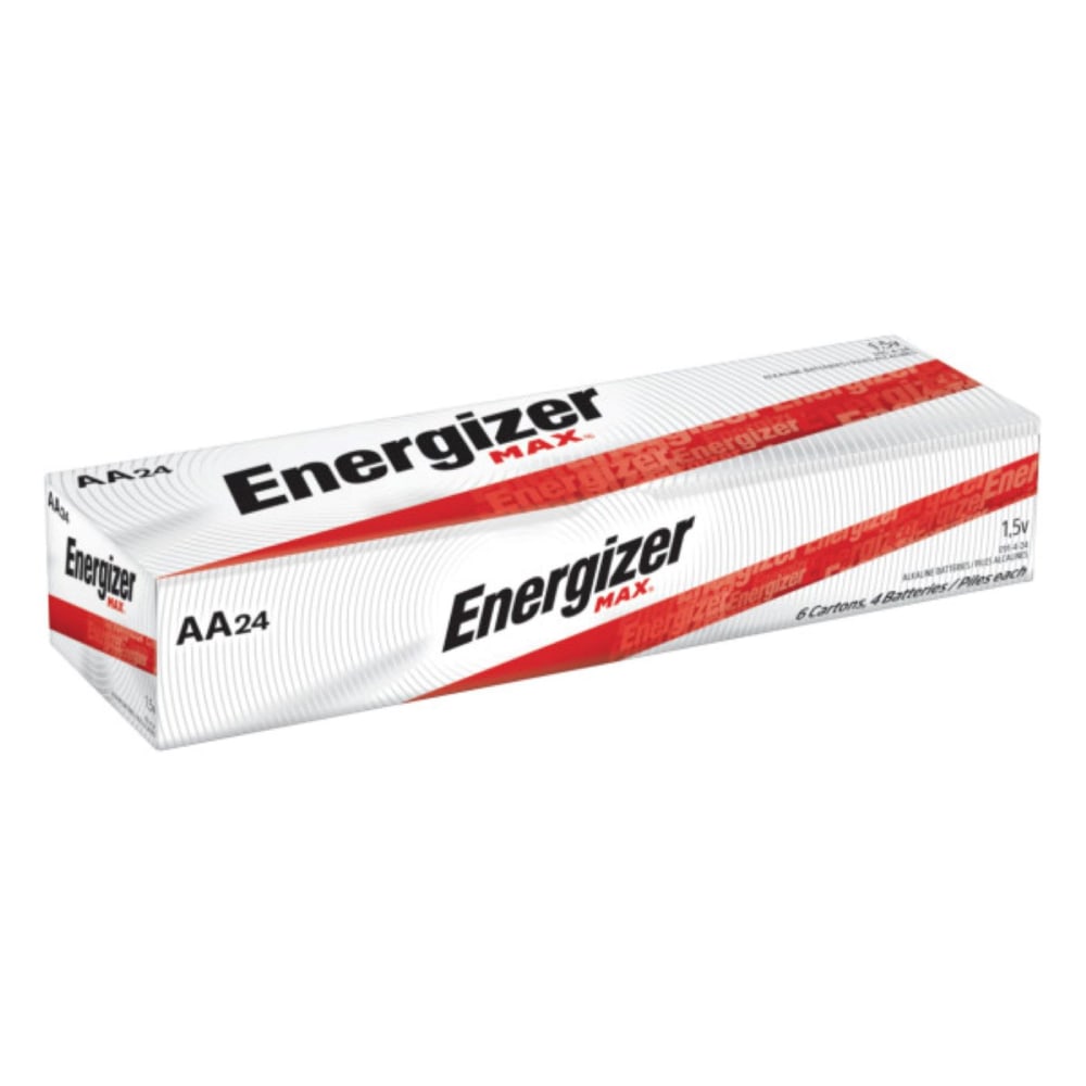 Energizer Max AA Alkaline Batteries, Pack Of 24 Batteries, E91SBP-24H (Min Order Qty 3) MPN:E91-BX