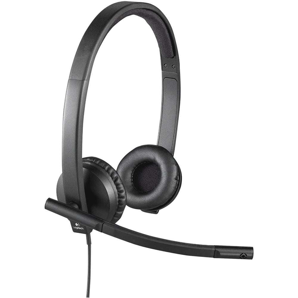 Logitech H570E USB Stereo Headset, Black MPN:981-000574
