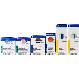 First Aid Only™ SmartCompliance Large Popular Refill Kit For Business w/ Meds Cabinet 91424 - Pkg Qty 6