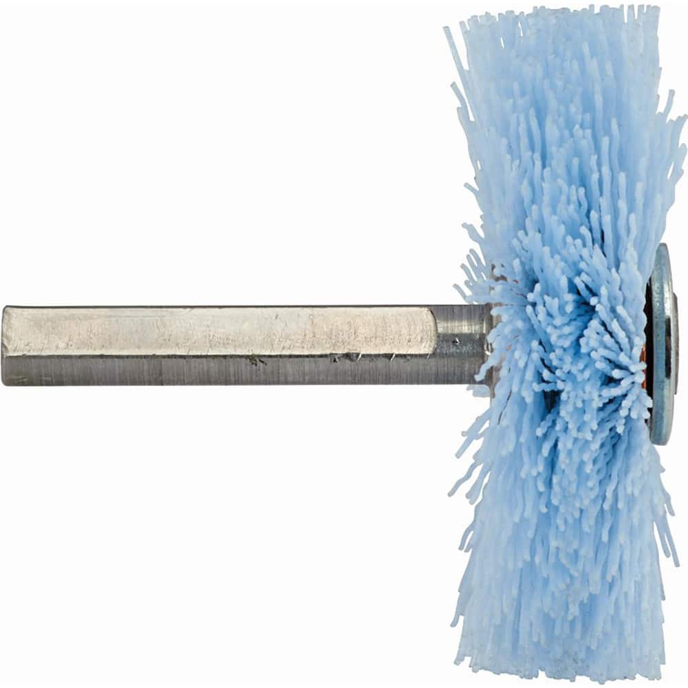 Wheel Brushes; Mount Type: Shank ; Wire Type: Crimped ; Outside Diameter (Inch): 1-1/4 ; Face Width (Inch): 1 ; Shank Diameter (Inch): 3/8 ; Fill Material: Nylon MPN:35654