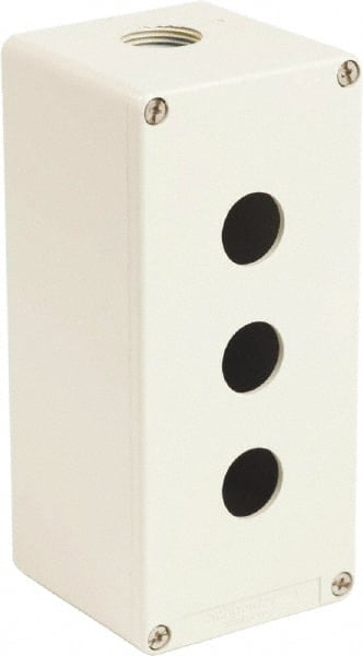 3 Hole, 1.58 Inch Hole Diameter, Zinc Alloy Pushbutton Switch Enclosure MPN:XAPG39503
