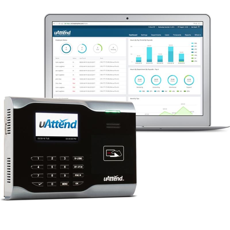 uAttend CB6000OC RFID Cloud-Based Time Clock, Black MPN:CB6000-OC