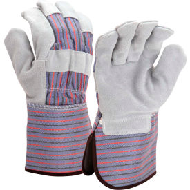 Split Cowhide Leather Palm Gloves with Rubberized Gauntlet Cuff Size XL GL1002WXL