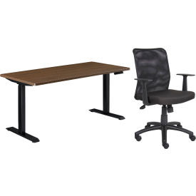Interion® Height Adjustable Table with Chair Bundle - 60
