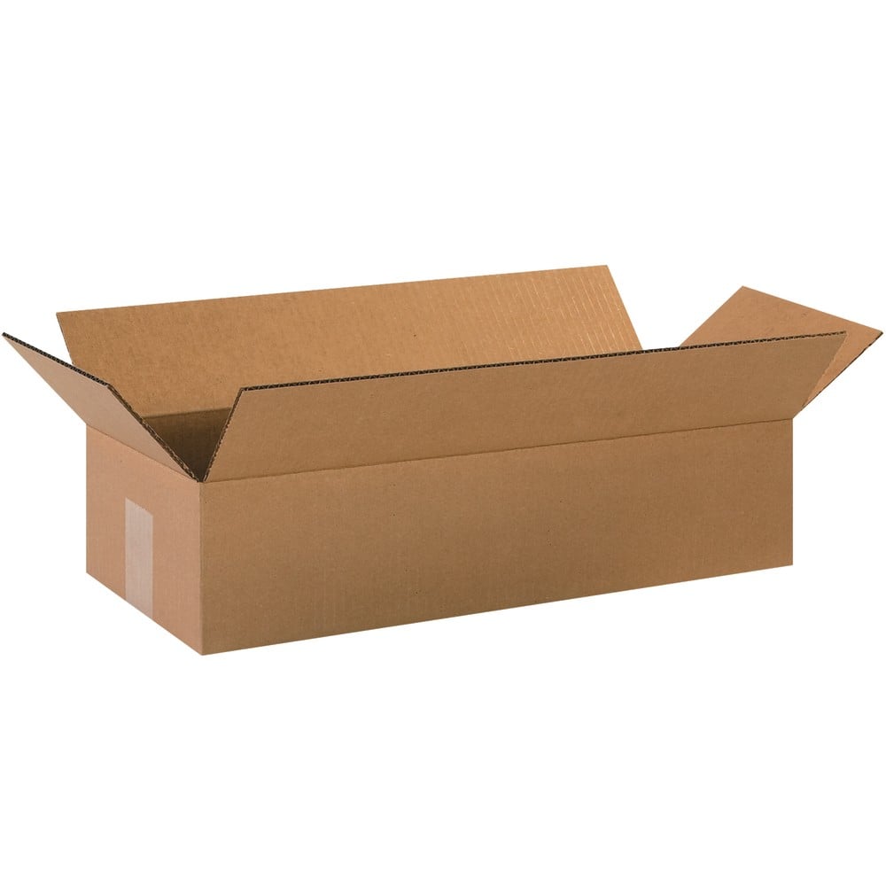Partners Brand Long Corrugated Boxes, 4inH x 8inW x 20inD, Kraft, Bundle Of 25 MPN:2084