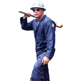 Stanco Full Featured Coverall 7.5 oz. 100 FR Cotton Navy Blue FRC681NB-M FRC681NB-M