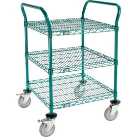 Nexel® 3 Shelf Utility Cart Poly-Green24