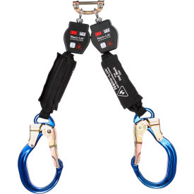 3M DBI-SALA Nano-Lok Twin-Leg Hot Work Self-Retracting Lifeline Web & Aluminum Rebar Lock Hook 6'L 7012818549