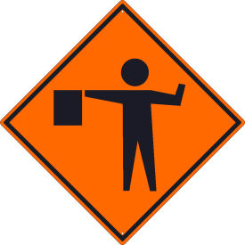 NMC TM181K Traffic Sign Flagger Ahead Graphic Sign 30