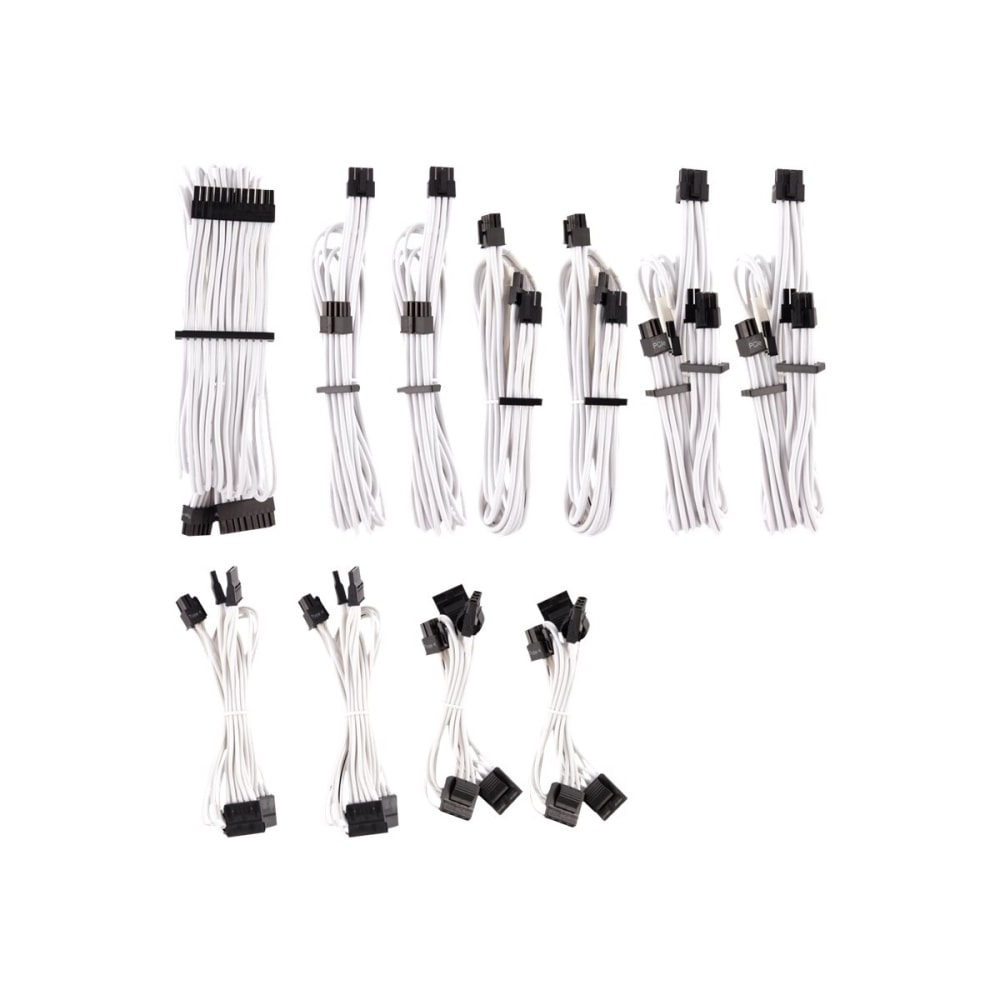 Corsair Premium Individually Sleeved PSU Cables Pro Kit Type 4 Gen 4 - White - For Power Supply - White MPN:CP-8920224