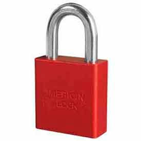 American Lock® No. A1265RED High Security Solid Aluminum Padlock 6 Pin Cylinders - Red A1265RED - Pkg Qty 24