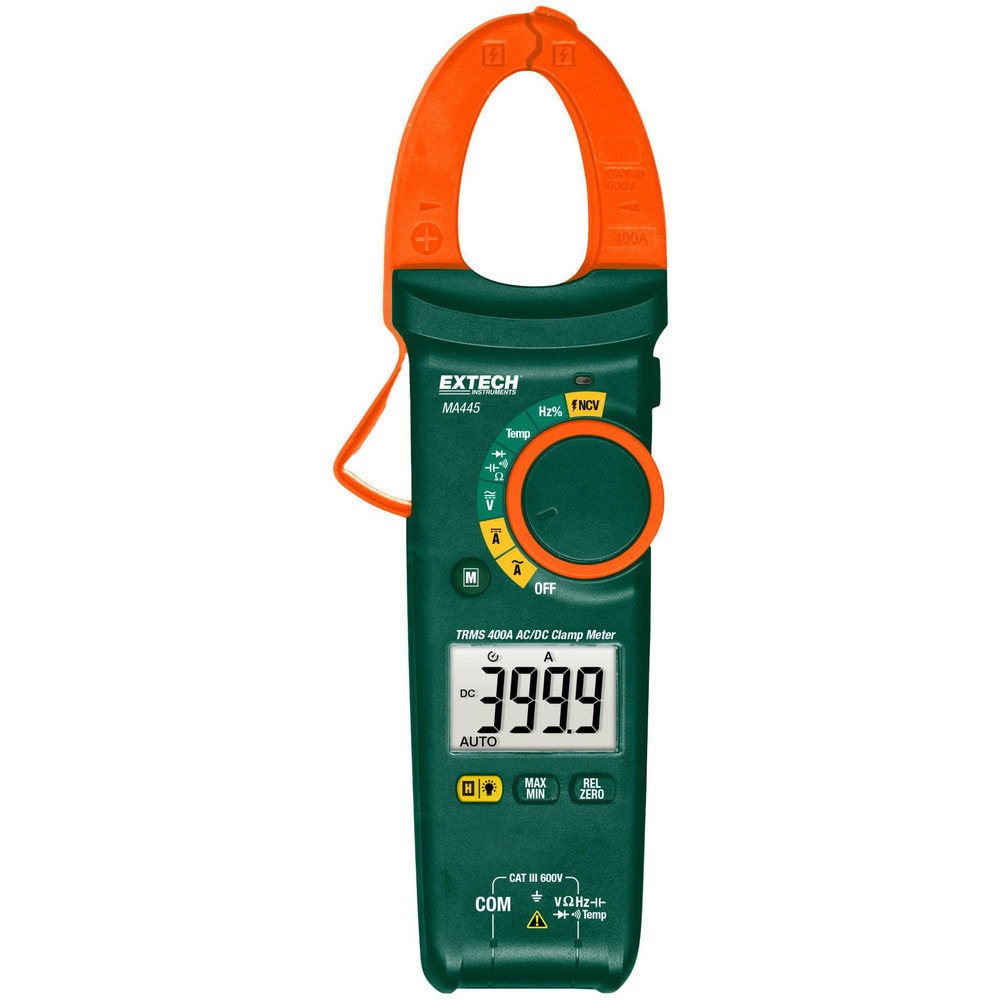 Clamp Meters, Clamp Meter Type: Auto Ranging , Measures: Capacitance, Continuity, Current, Resistance, Voltage, Temperature , Jaw Style: Clamp On  MPN:MA445-NIST