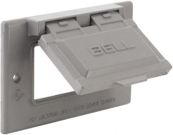 1 Outlet, Powder Coat Finish, Rectangle Weather Resistant Box Cover MPN:5101-0